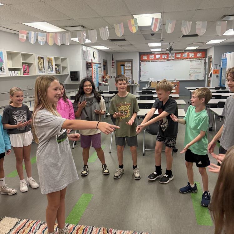 In 5th grade Spanish today…new Spanish phrases + silly motions + detective work = one hilarious hunt for the imposter!