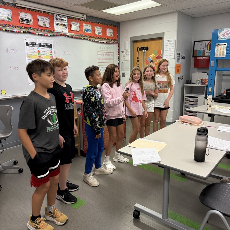 These brave 6th grade Spanish students took over the mic and performed our days of the week & months of the year song in front of the class!