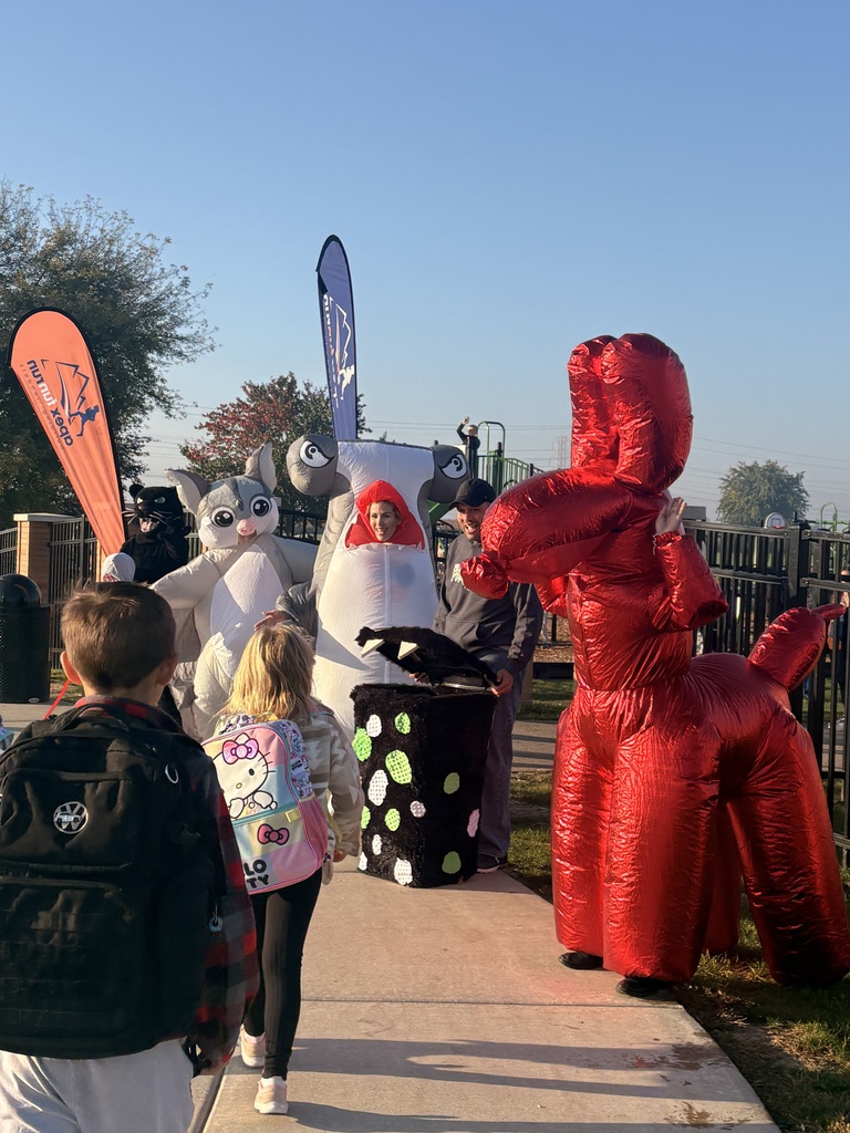 Characters welcoming students