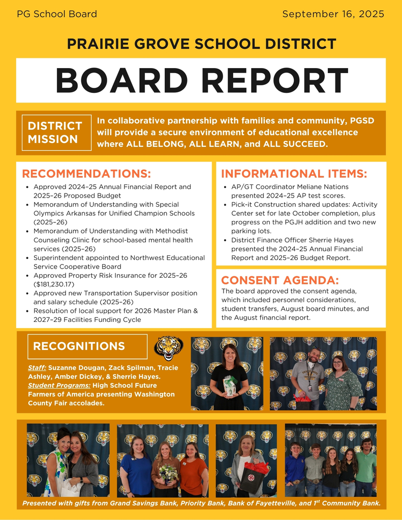 September 2025 Board Report Newsletter