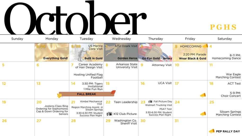 October Calendar