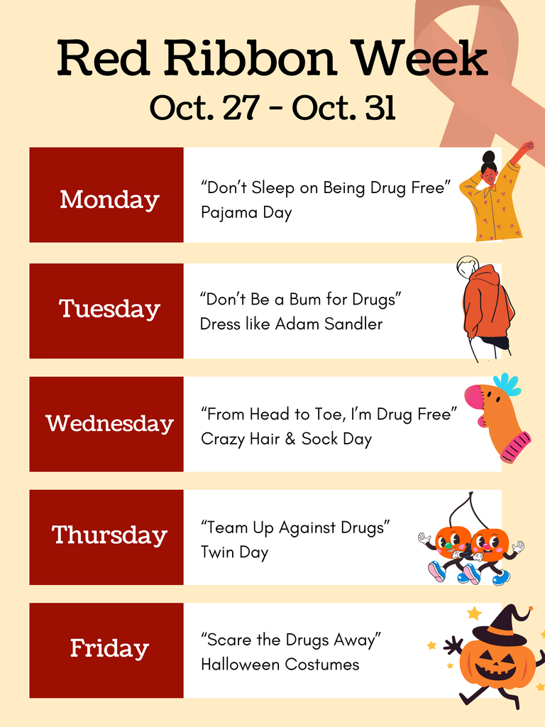 Red Ribbon Dress Up Week