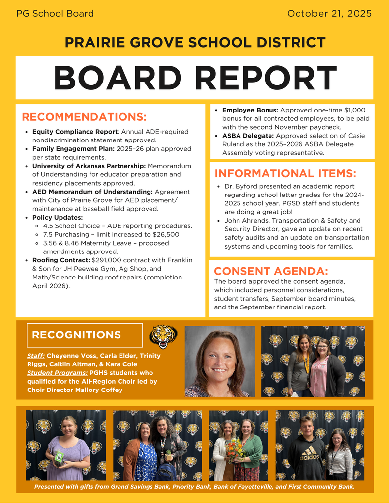 October 2025 Board Report Newsletter