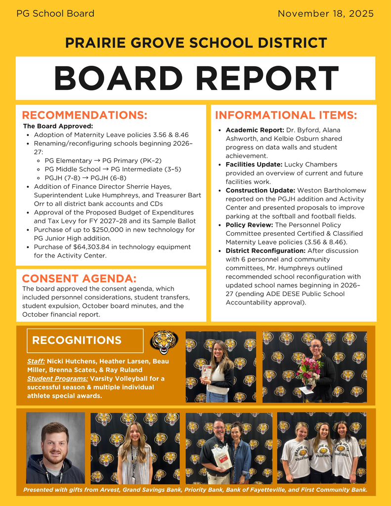 November 2025 Board Report Newsletter