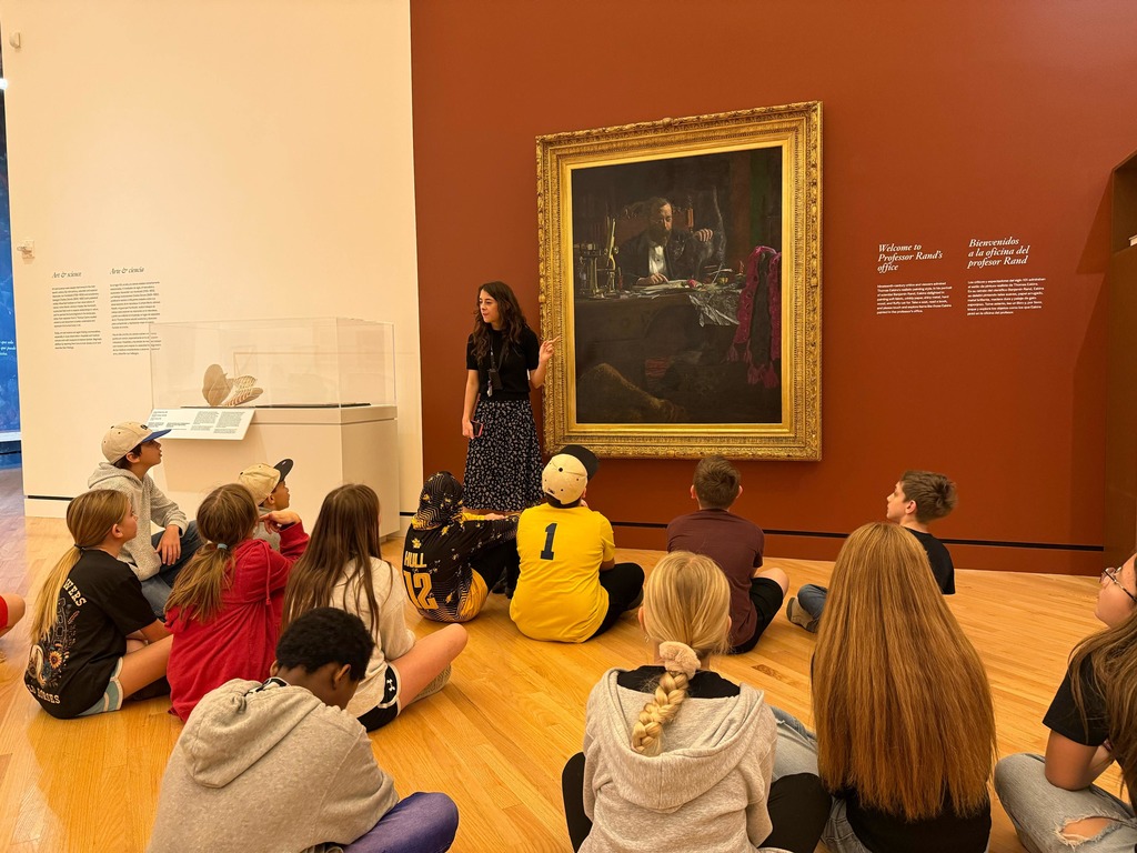 Middle School students exploring Crystal Bridges Museum 