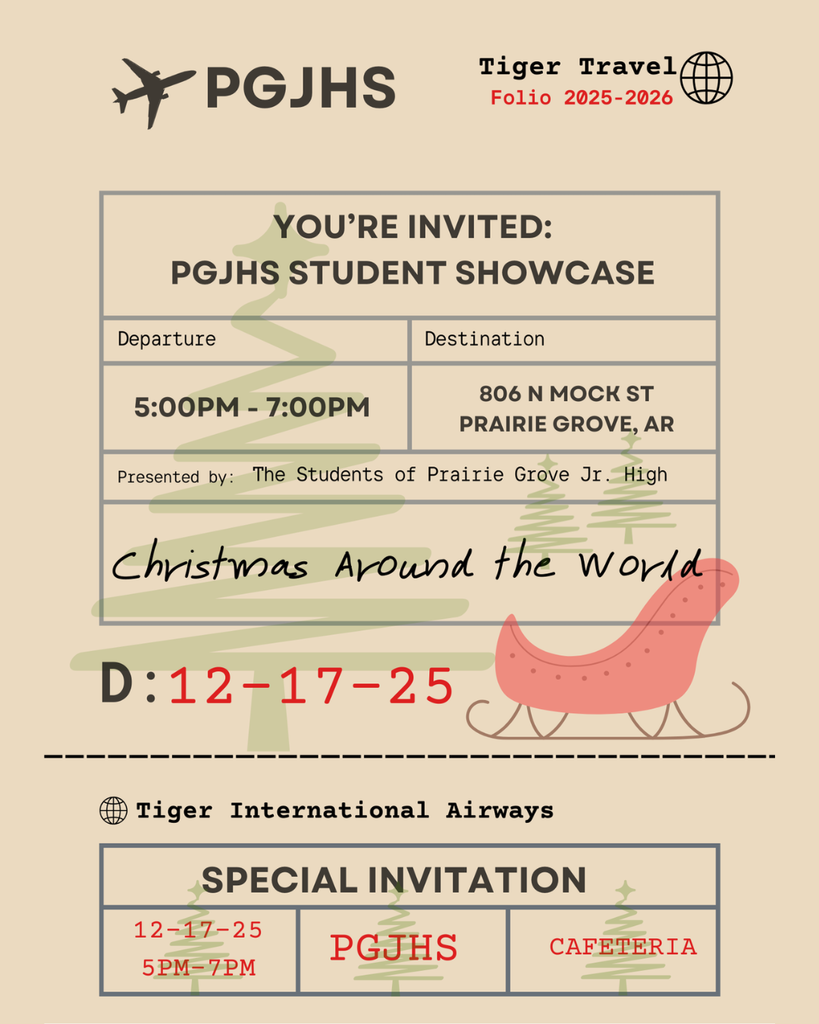 Junior High Christmas Showcase Invitation