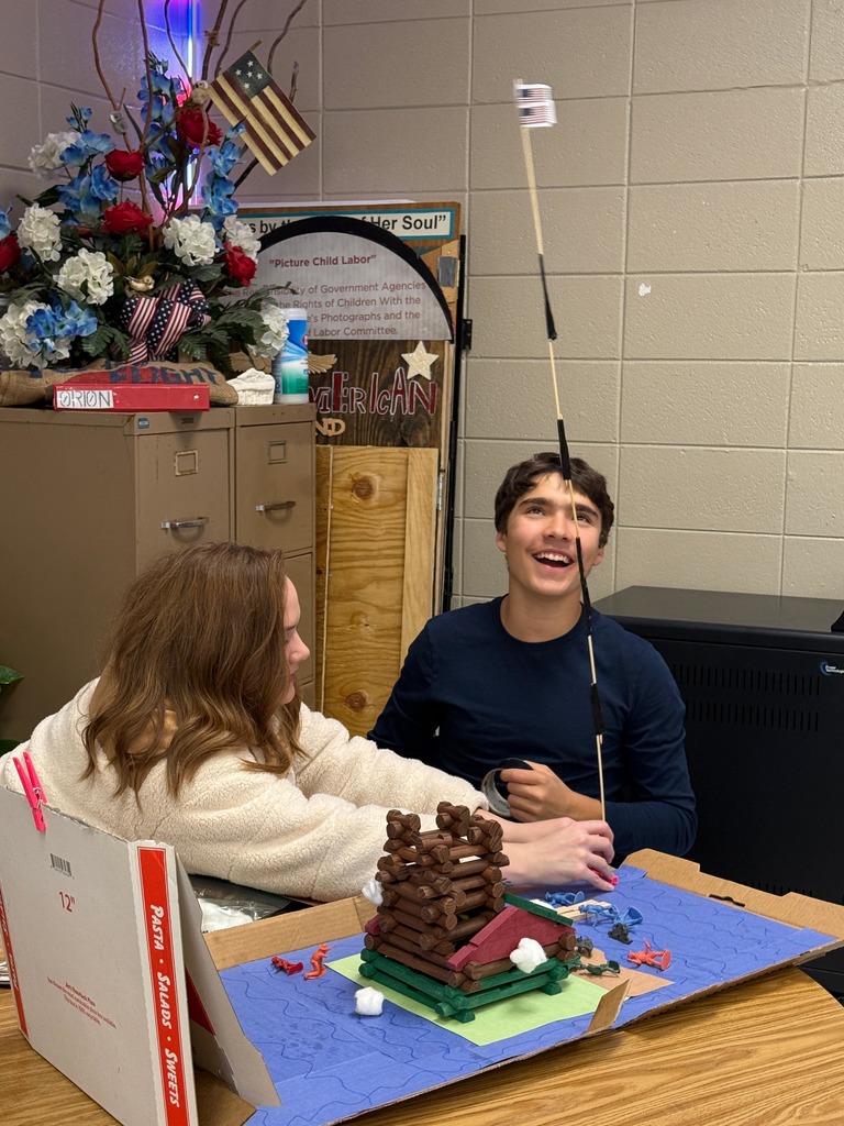 Student with a civil war project