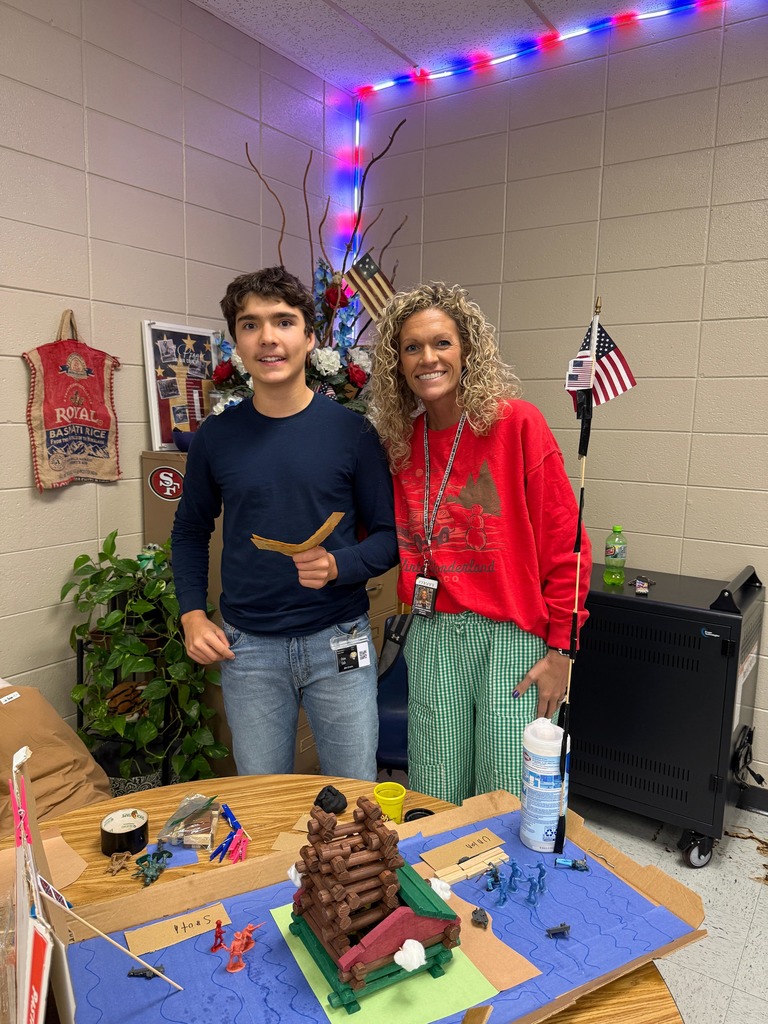 Student with a civil war project