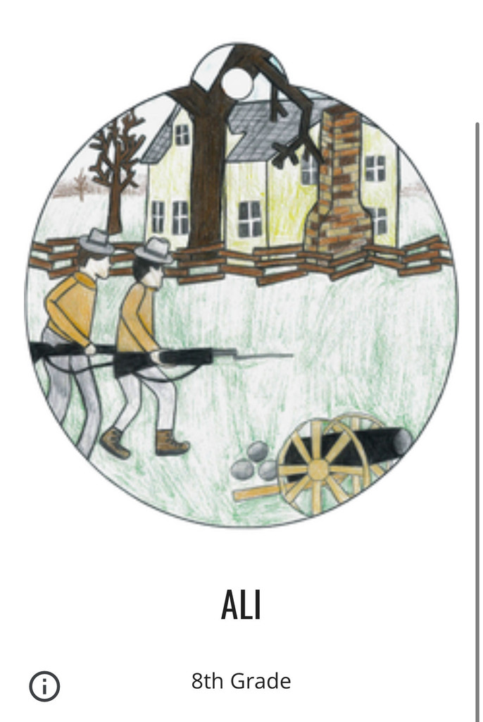 Picture of ornament design that shows battlefield park