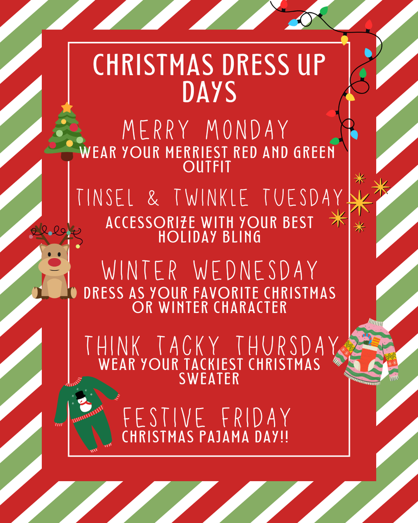 Christmas Dress Up Days