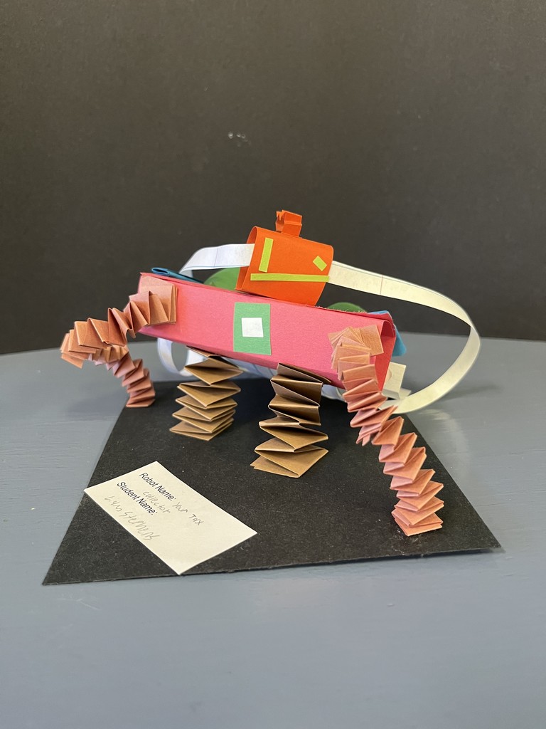 paper robot make by student