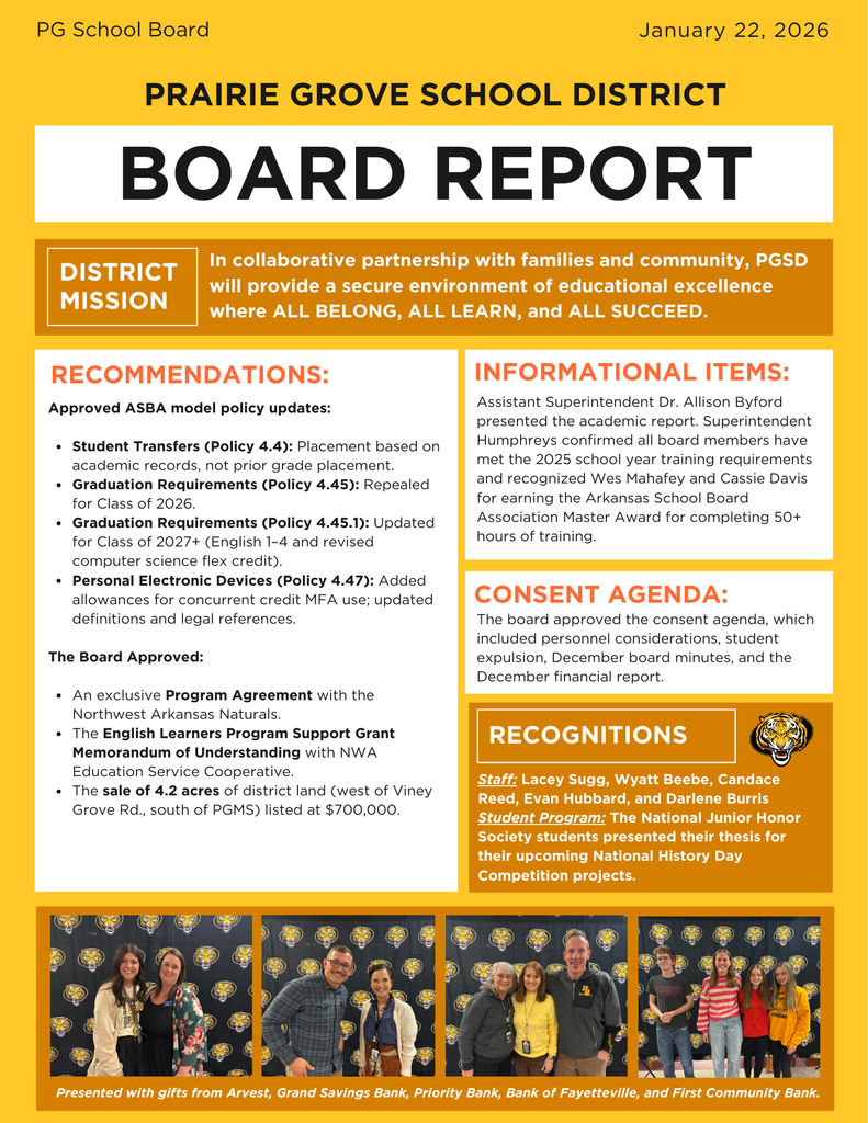 January 2026 Board Report Newsletter