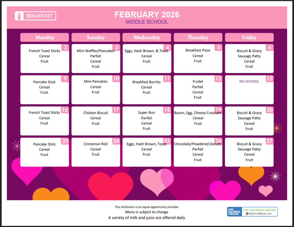 Middle School Breakfast