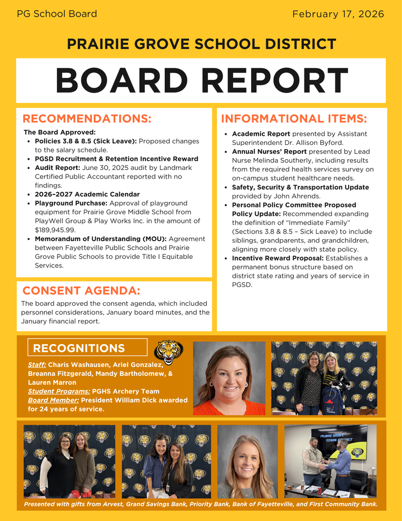 February 2026 Board Report Newsletter