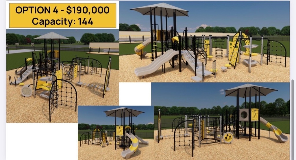 Playground design showing playground equipment
