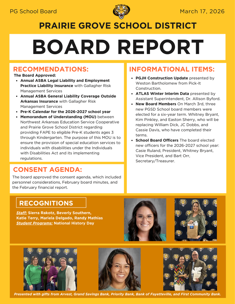 March School Board Report