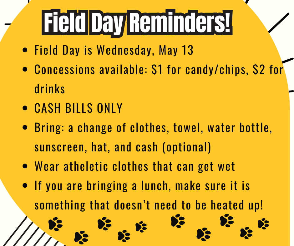 Field Day Reminders