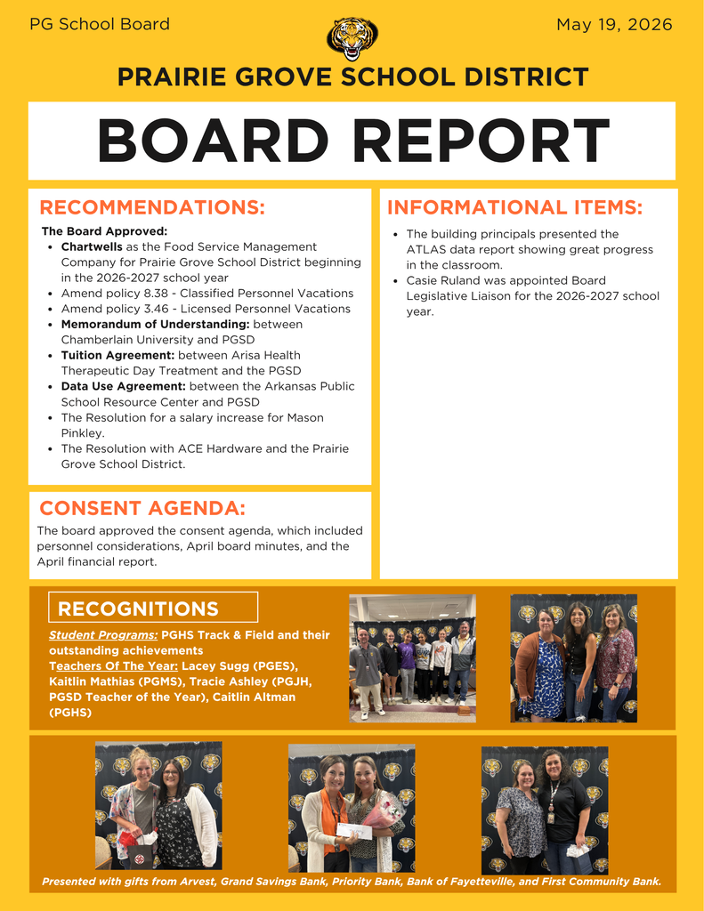 BOARD REPORT NEWSLETTER