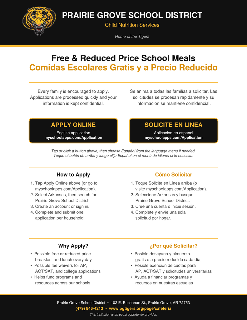 Free and Reduced Lunch Applications