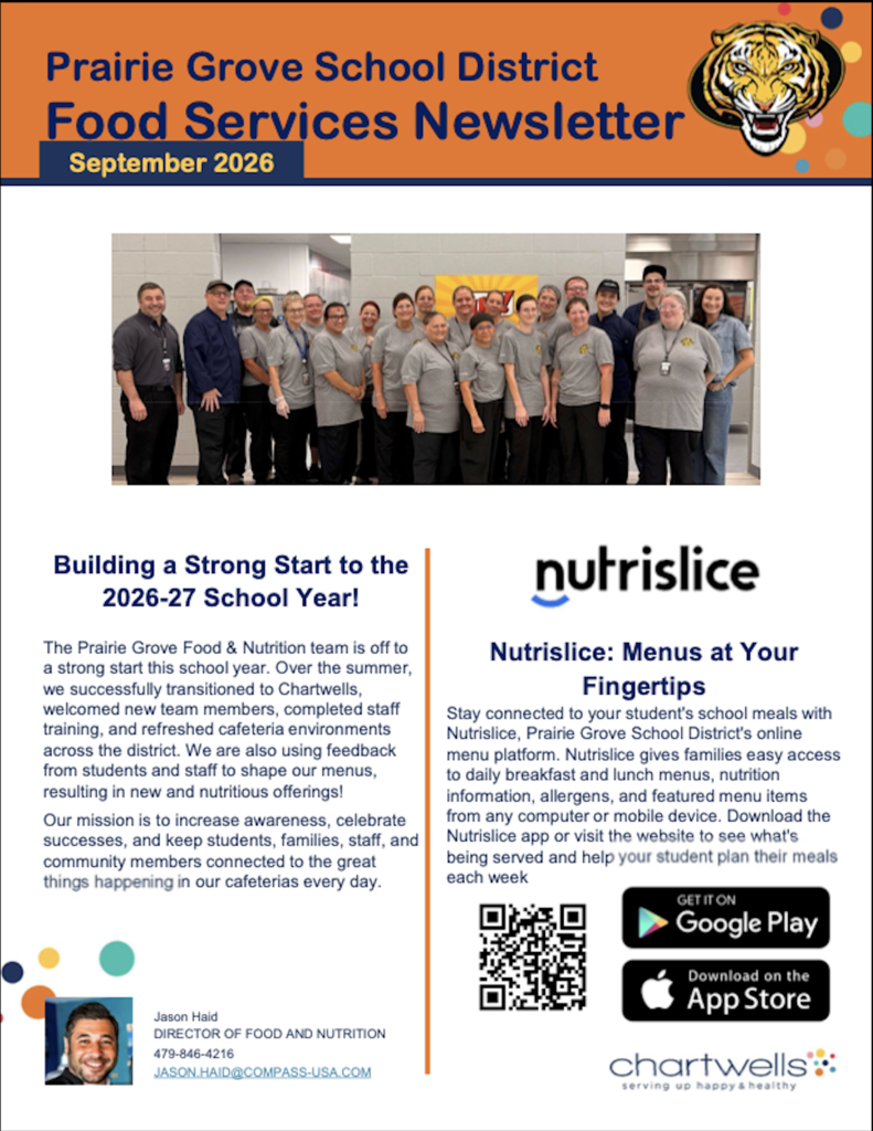 PGSD Food Services Newsletter September 2026