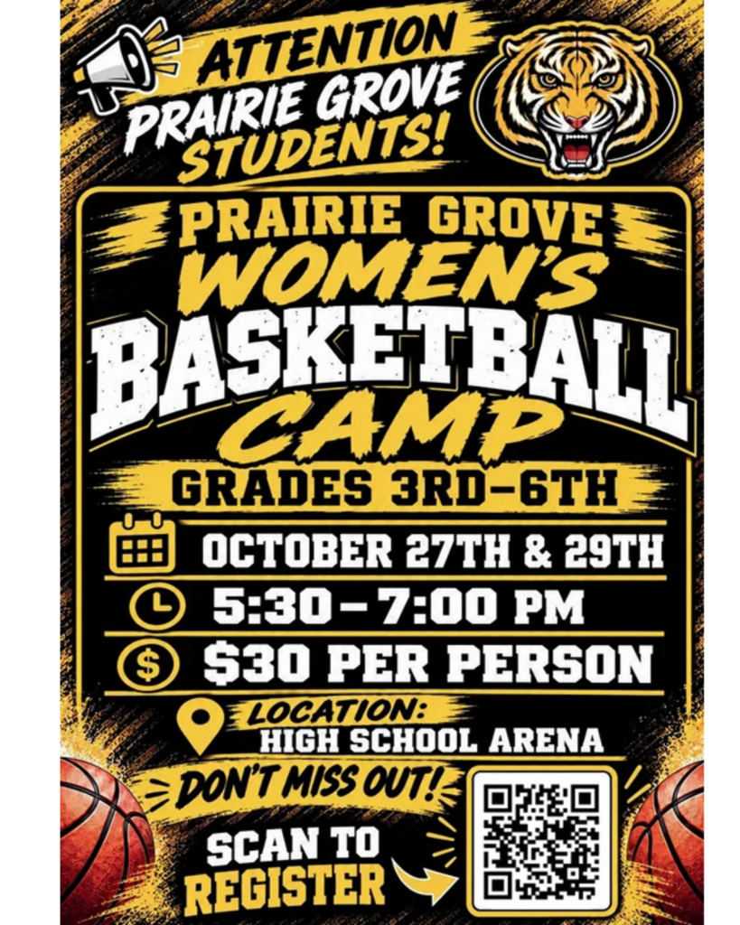 PG Women's basketball camp will be held Oct. 27-29 for 3-6th graders.