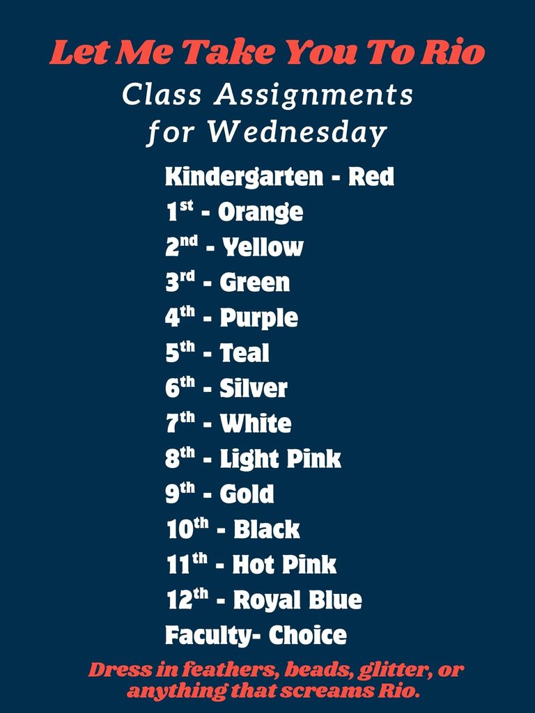class assignments Wed