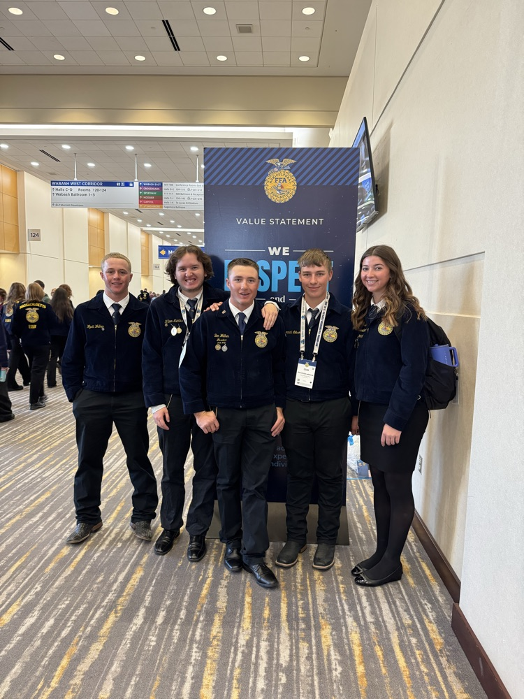 The first official day of the 99th National FFA Convention! Wyatt, William, Ben, Dominick and Hannah got to explore the expo hall and chat with vendors
