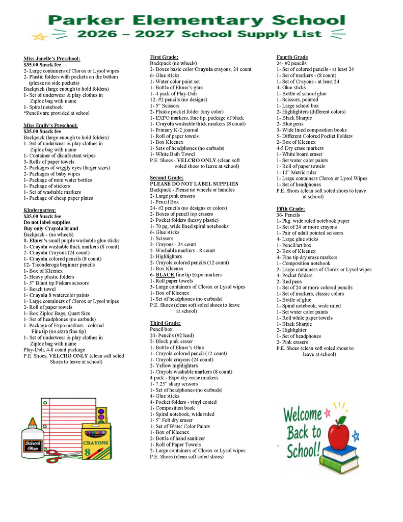 Supply Lists