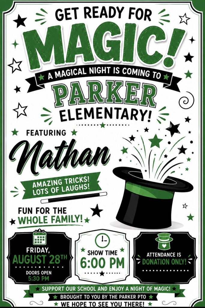 Magic happening at PES on August 28 at 6pm!