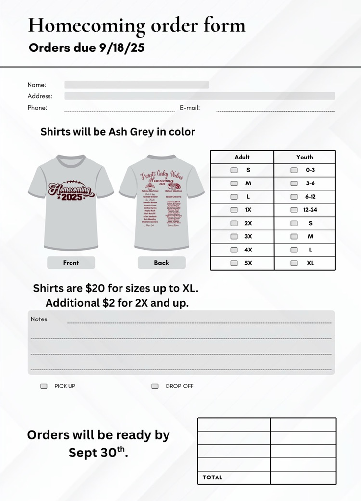 Homecoming shirts