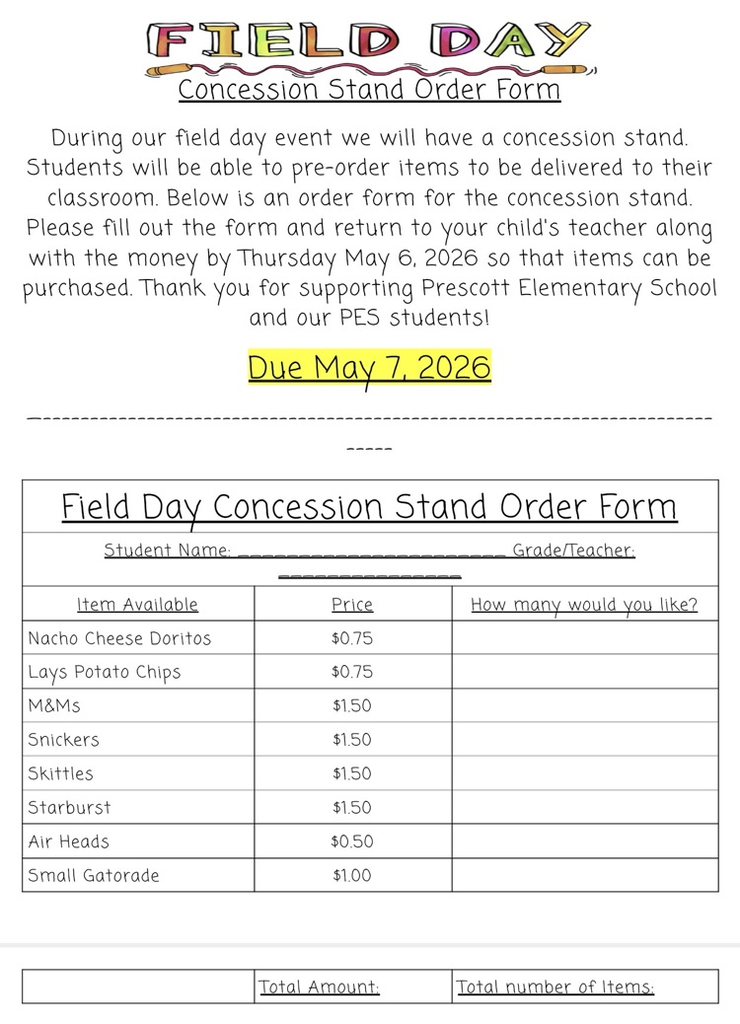 concession stand order form