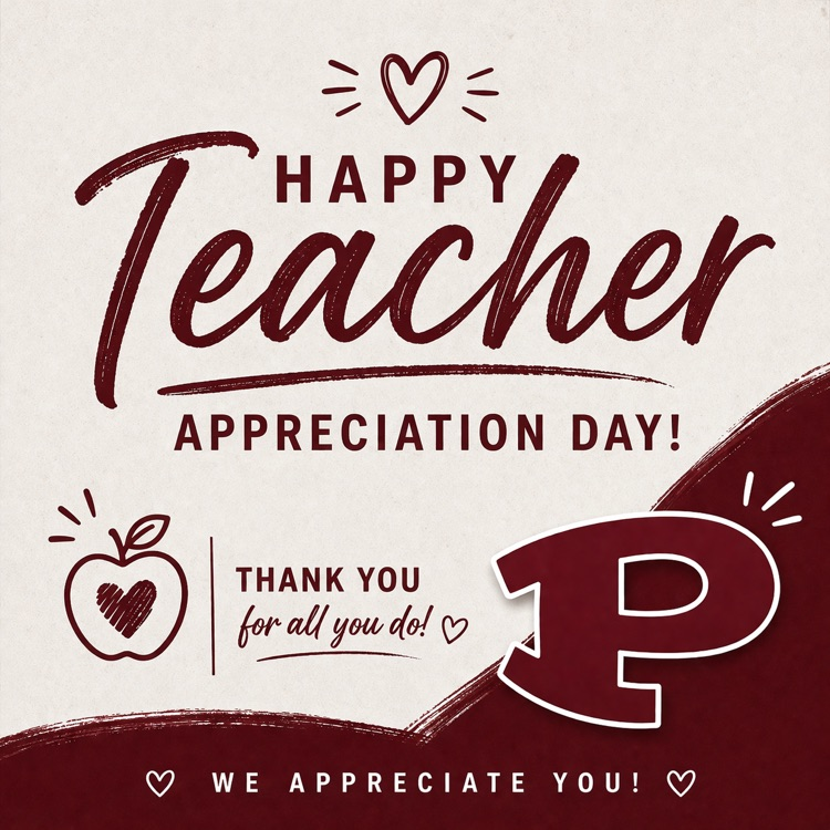 maroon and white teacher appreciation graphic 