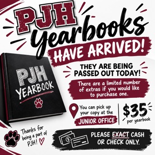 Junior High Yearbooks are in!!!