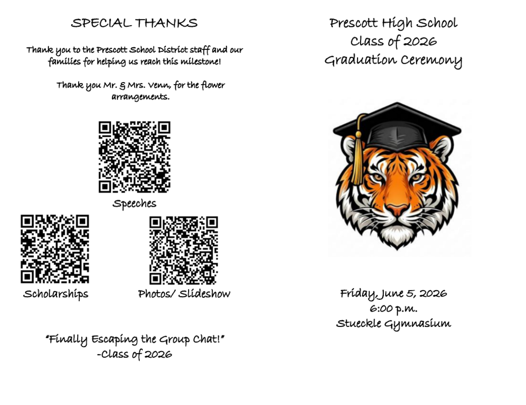 2026 Graduation Program QR Codes