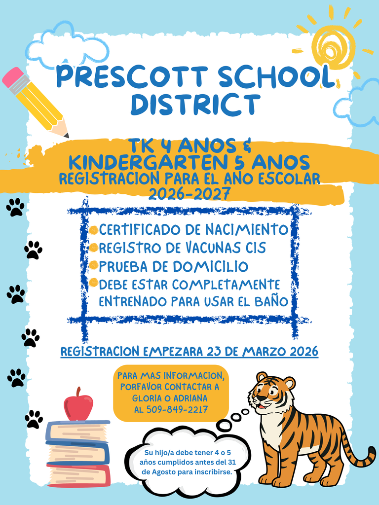 TK & Kindergarten Registration Flyer