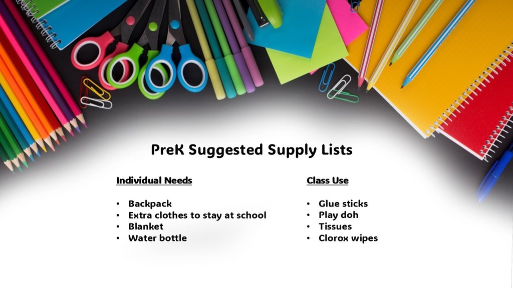 Suggested Supply Lists