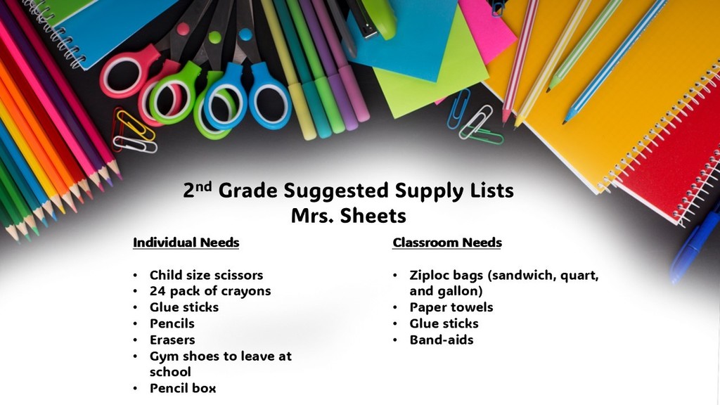 Suggested Supply Lists