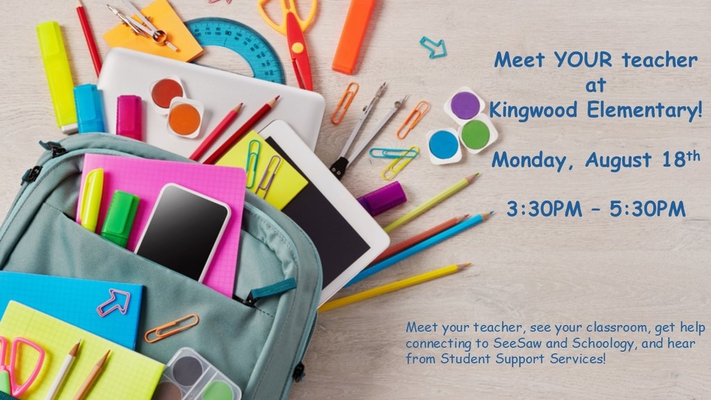 Meet the Teacher Night is August 18th!