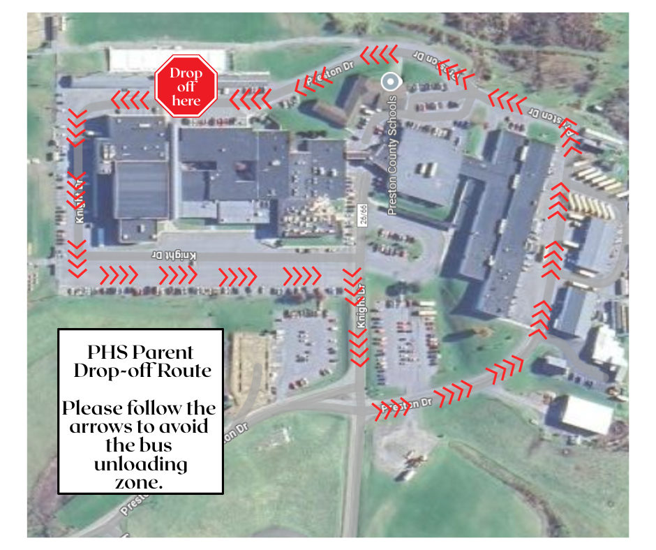 Parent drop-off map