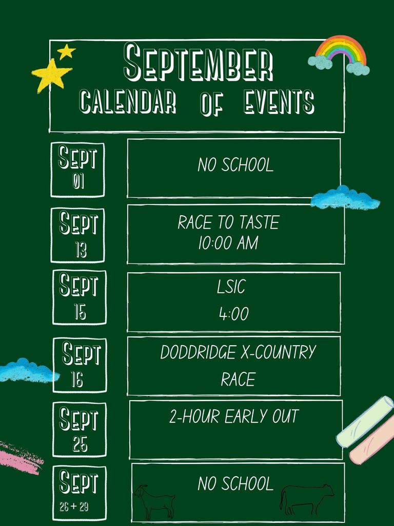 September Calendar of Events