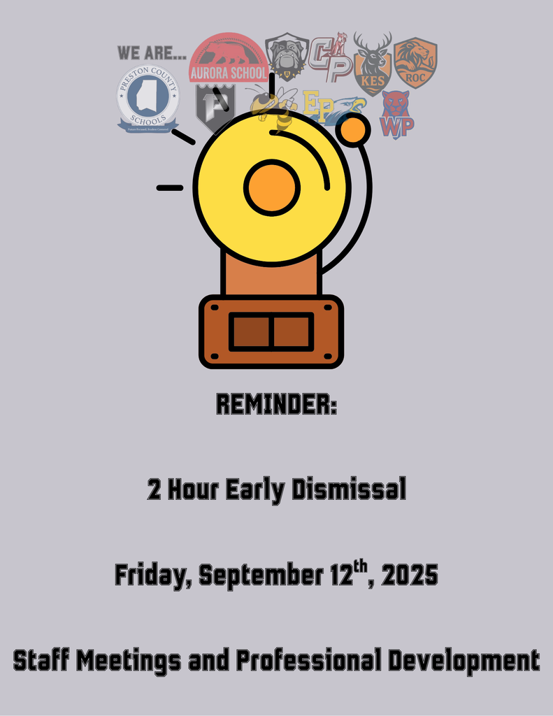 informational flyer with a bell ringing on it - early dismissal