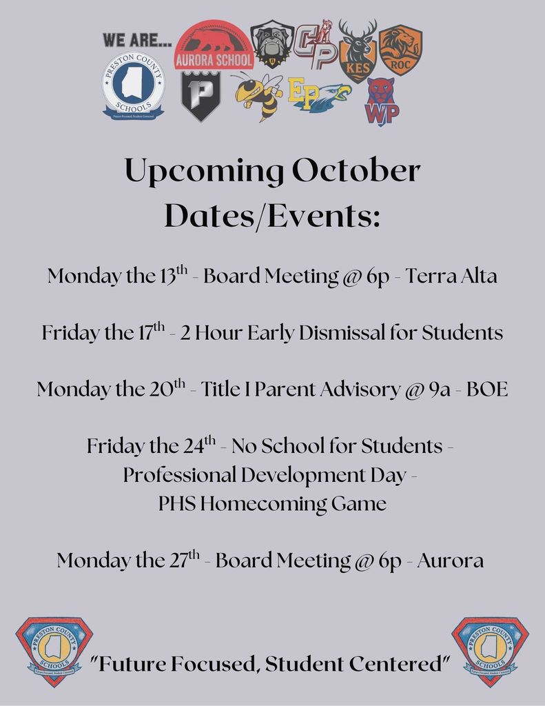 upcoming events information only