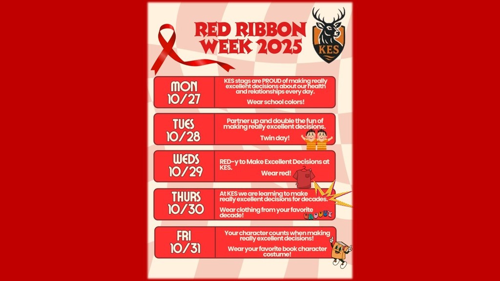 KES will celebrate RED Week October 27-31!