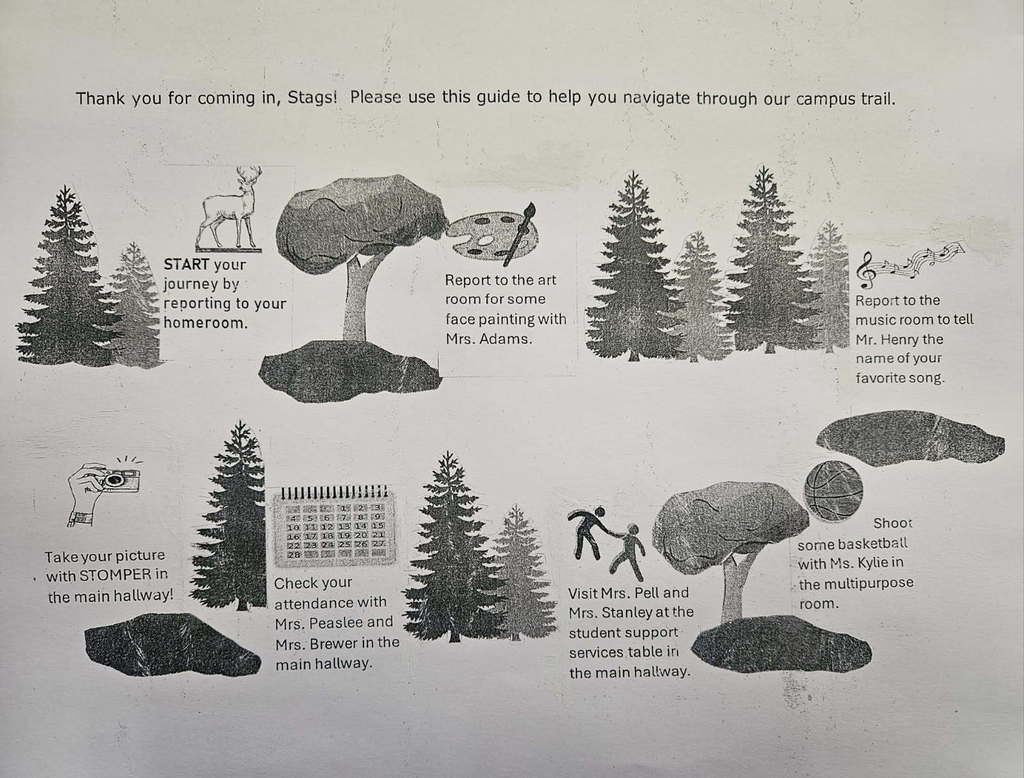 Stags: Complete each stop on the map at our data conference tonight and earn a coupon for extra recess!
