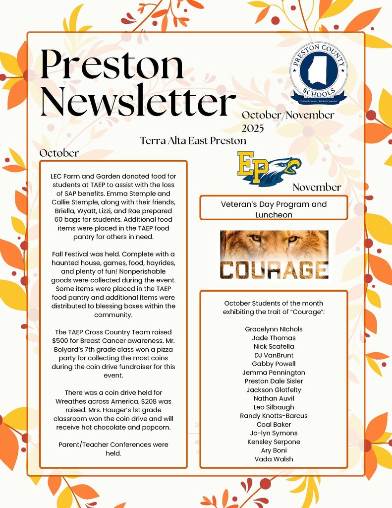 PCS October/November Highlights Newsletter