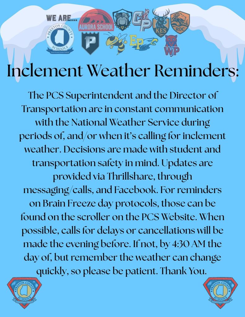Weather reminder flyer