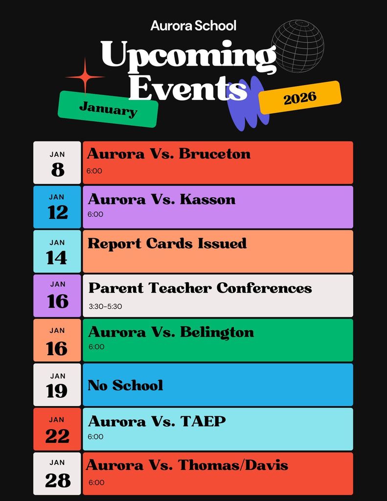 January Calendar of Events