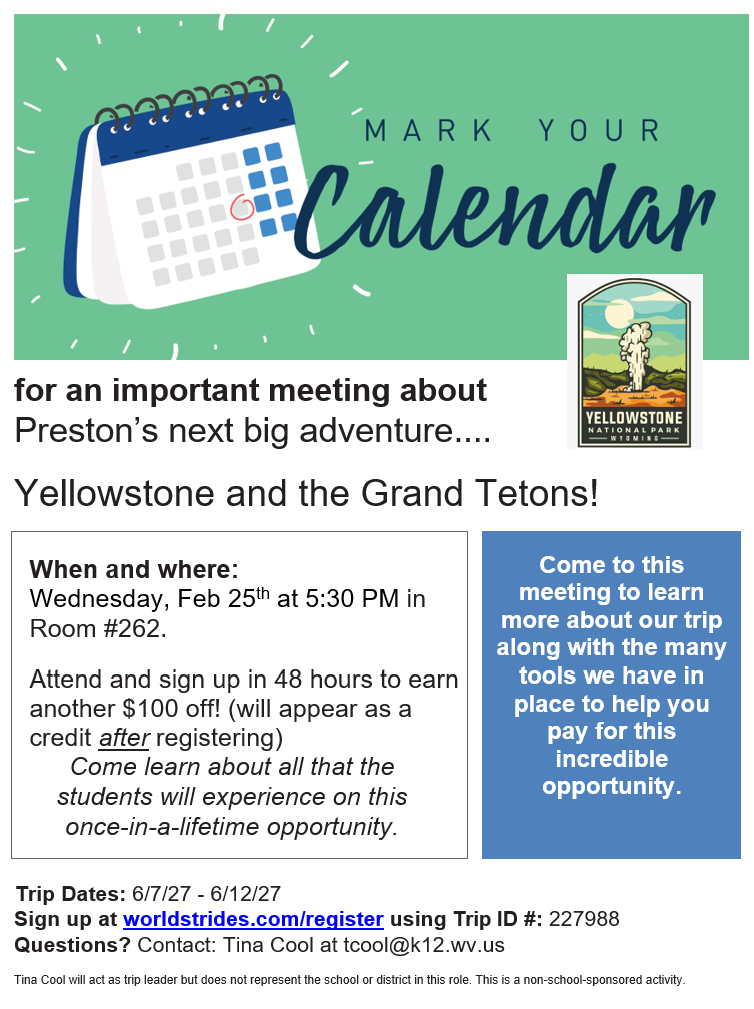 Group travel opportunity