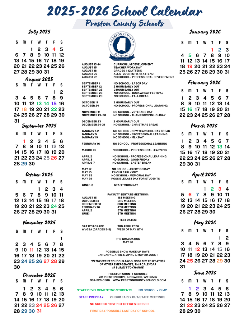 school calendar