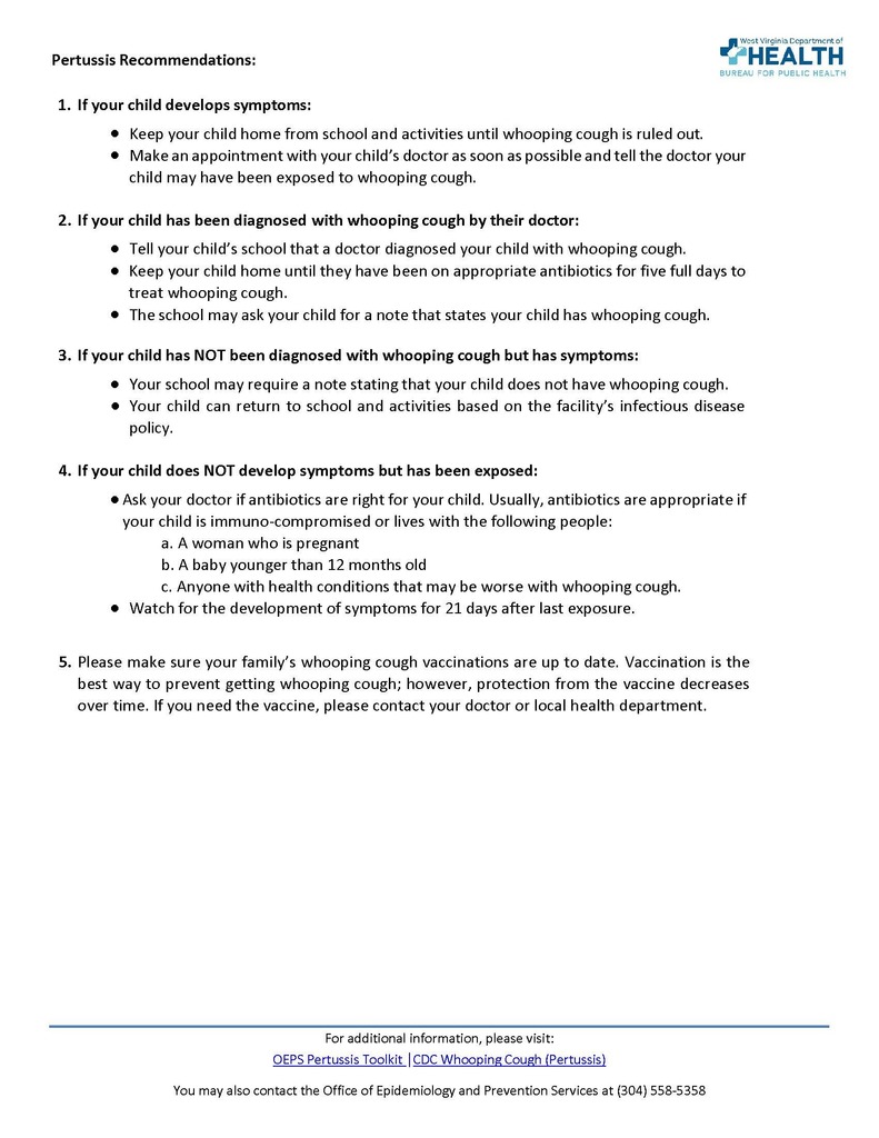 pertussis info sheet